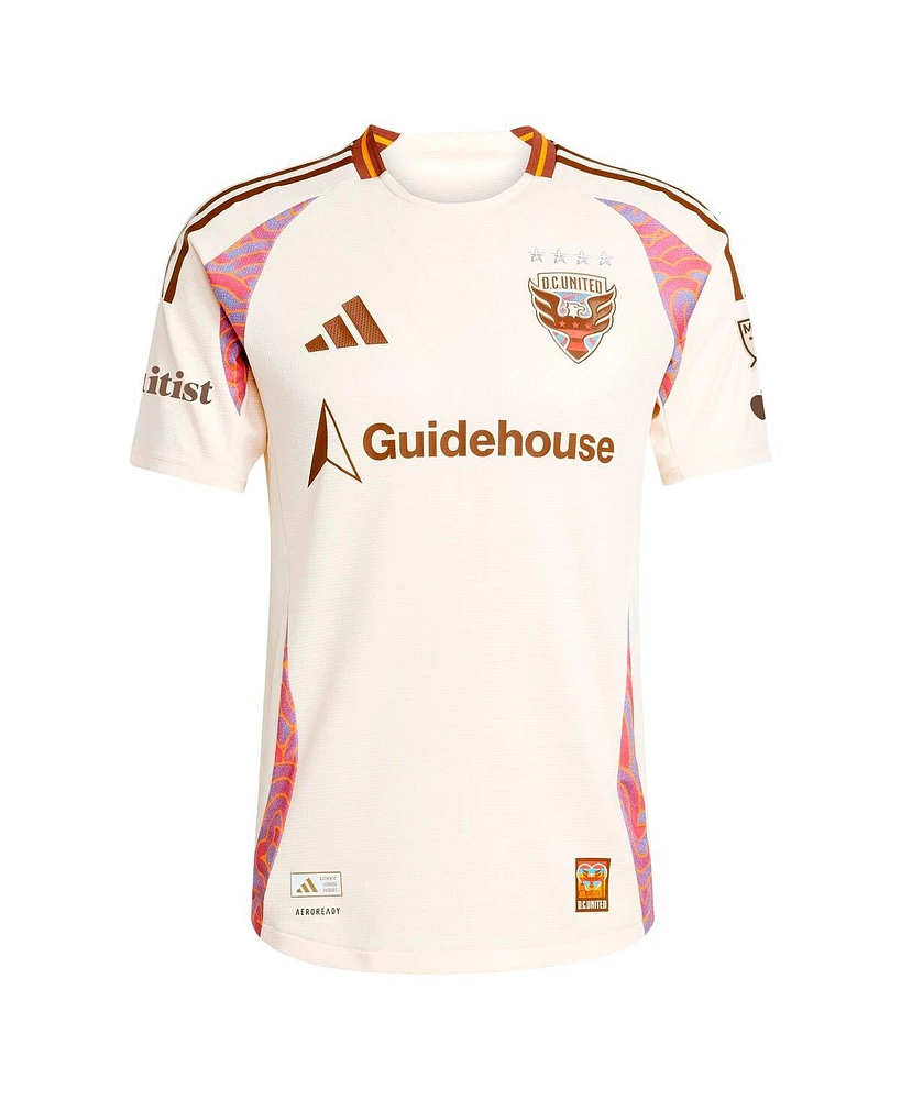 Adidas Men's Christian Benteke Natural D.c. United 2025 The Soul Kit Authentic Player Jersey