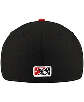 New Era Men's Black Hickory Crawdads Authentic Collection 59FIFTY Fitted Hat