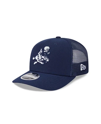 New Era Men's Navy Dallas Cowboys 9SEVENTY Stretch Snap Trucker Hat