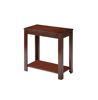 End Table with Shelf for Living Room or Bedroom Storage and Display