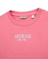 Guess Big Girl Short Sleeve Rib Dress with Embroidered Logo