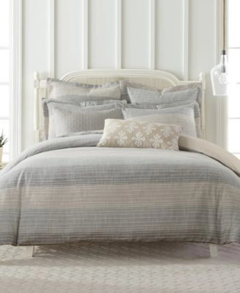 Levtex Sand Stripes Textured 3 Pc. Duvet Cover Sets