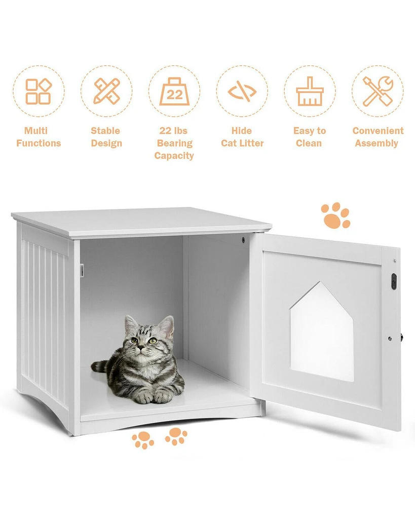 Sidetable Nightstand Weatherproof Multi-function Cat House