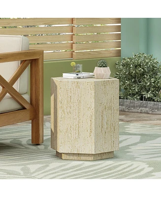 Hexagonal Archaistic Side Table