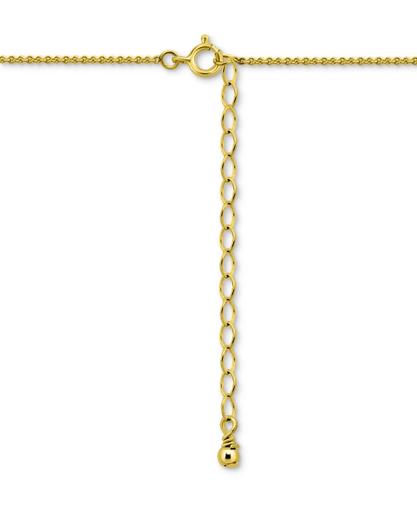 Giani Bernini Cubic Zirconia Cross Pendant Necklace (1/2 c.t. t.w.) 18k Gold Over Sterling Silver, 16" + 2" extender, Exclusively at Macy's