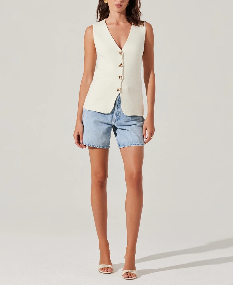 Astr the Label Women's Jayce Cotton Sweater Vest