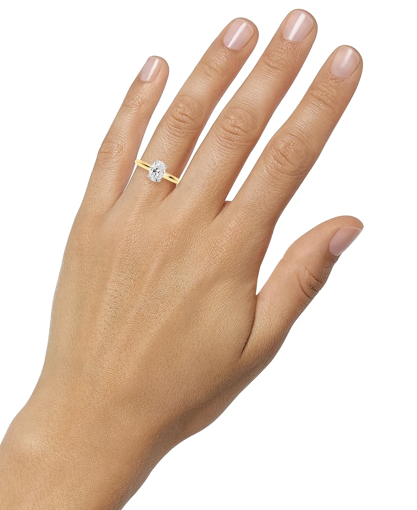 Igi Certified Diamond Oval-Cut Solitaire Ring (1 ct. t.w.) Platinum or 18k Gold
