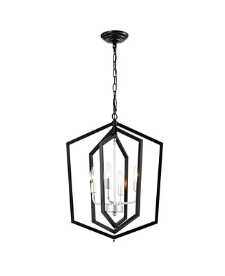 Matte Black Farmhouse Kitchen Chandeliers with Adjustable Height