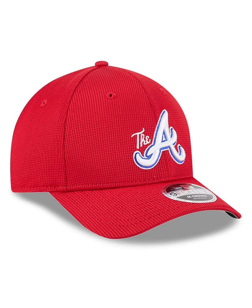 New Era Men's Red Atlanta Braves City Connect Batting Practice 9FORTY M-Crown Adjustable Hat