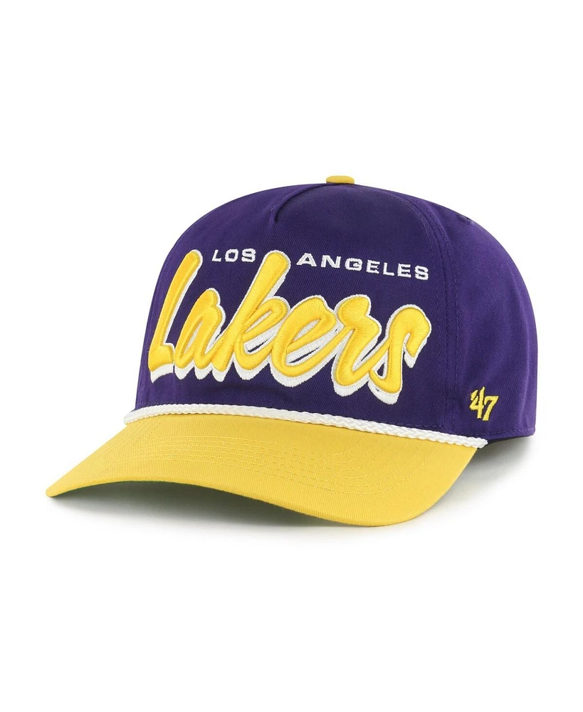 '47 Brand Men's Purple/Gold Los Angeles Lakers Drop Shadow Rope Hitch Adjustable Hat
