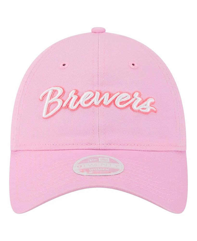 New Era Women's Pink Milwaukee Brewers Mother's Day 9TWENTY Adjustable Hat