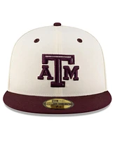 New Era Men's Cream/Maroon Texas A&M Aggies On-Field 59FIFTY Fitted Hat