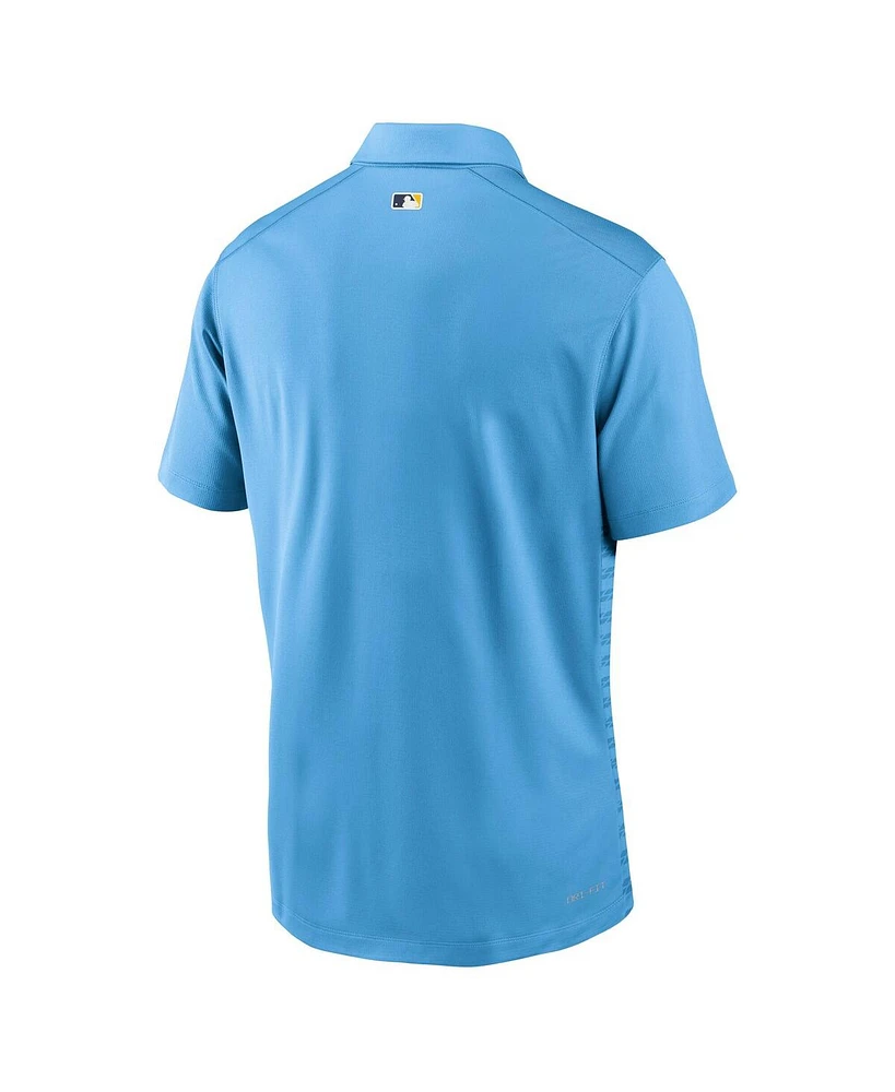 Nike Men's Light Blue Milwaukee Brewers Authentic Collection City Connect Victory Performance Polo Shirt