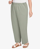 Alfred Dunner Plus Patch Pocket Elastic Waist Pants