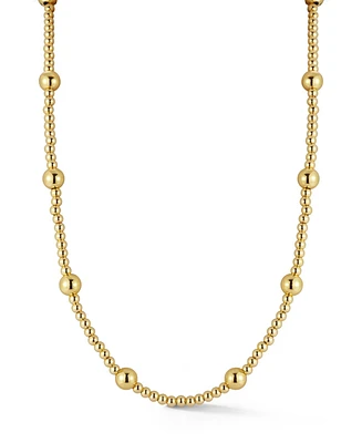 Rachel Zoe Gold Plated Beaded Ball Station Necklace