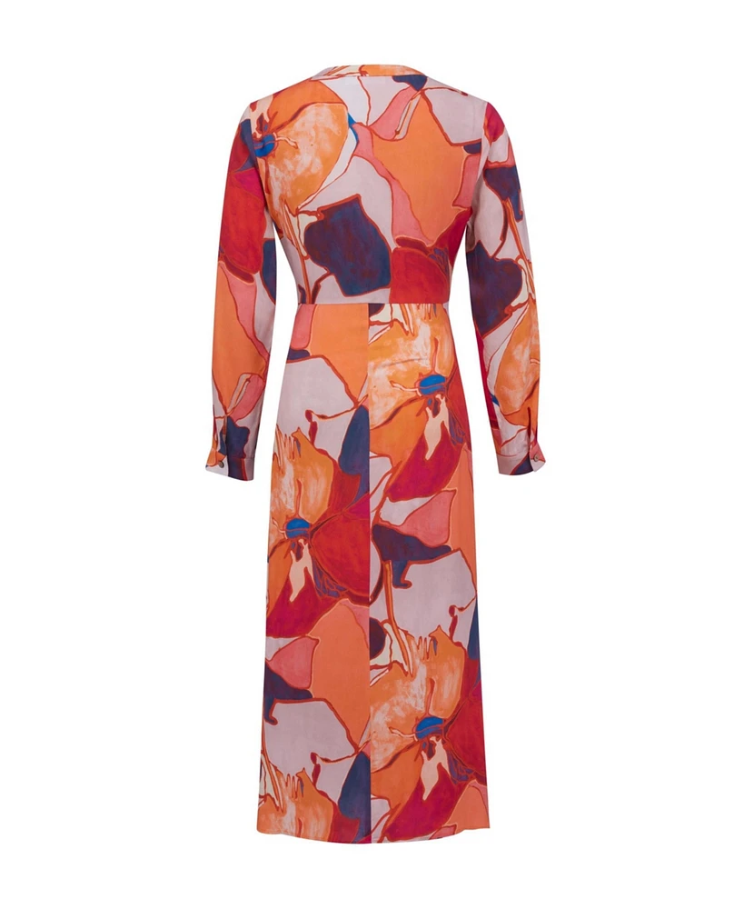 Celtic & Co. Women's Tie Front Midi Dress