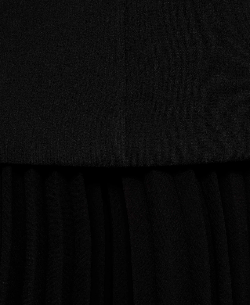 Mango Women's Combined Fabric A-Line Dress