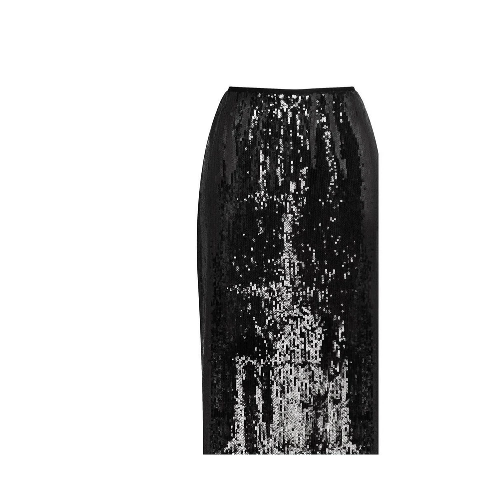 Milla Women's Dramatic fitted sequined maxi skirt