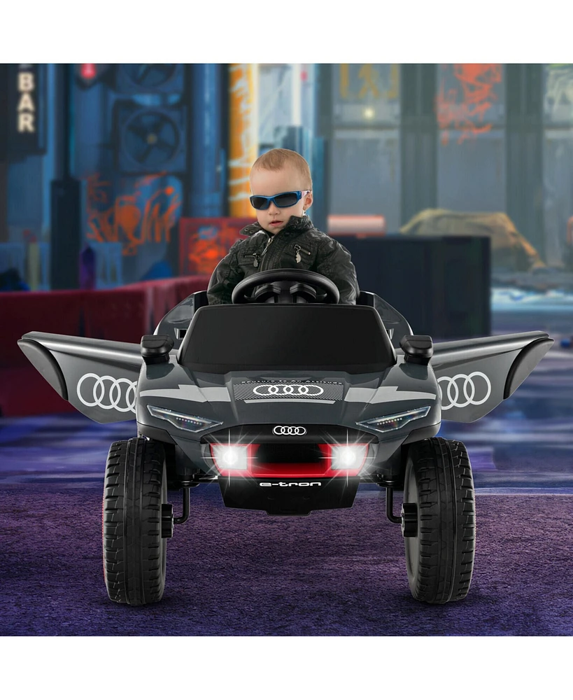 Gymax 12V Licensed Audi Kids Ride-On E-tron Racing Car w/Remote Control & Lights