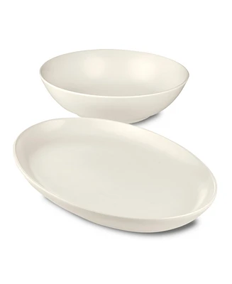 Euro Ceramica Essential Serving Set, 2 Pieces