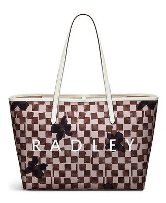 Radley London Southwell Gardens Check Large Open Top Tote Bag