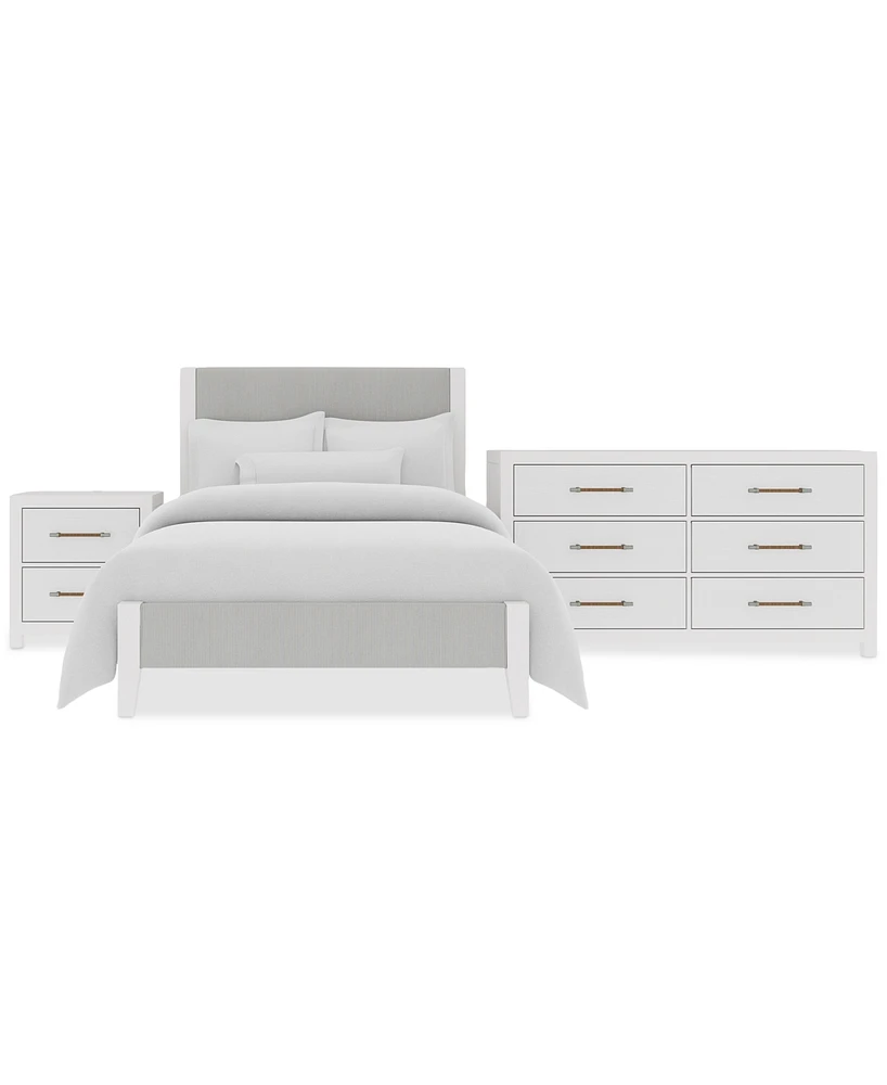 Catriona 3pc Bedroom Set (Full Upholstered Bed, Dresser & 2-Drawer Nightstand), Created for Macy's