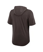 Nike Men's Brown Cleveland Browns Lockup Tri-Blend Hoodie T-Shirt