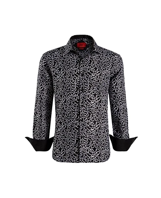 Elie Balleh Big Boys Slim Fit Swirl Print Button-Down Shirt