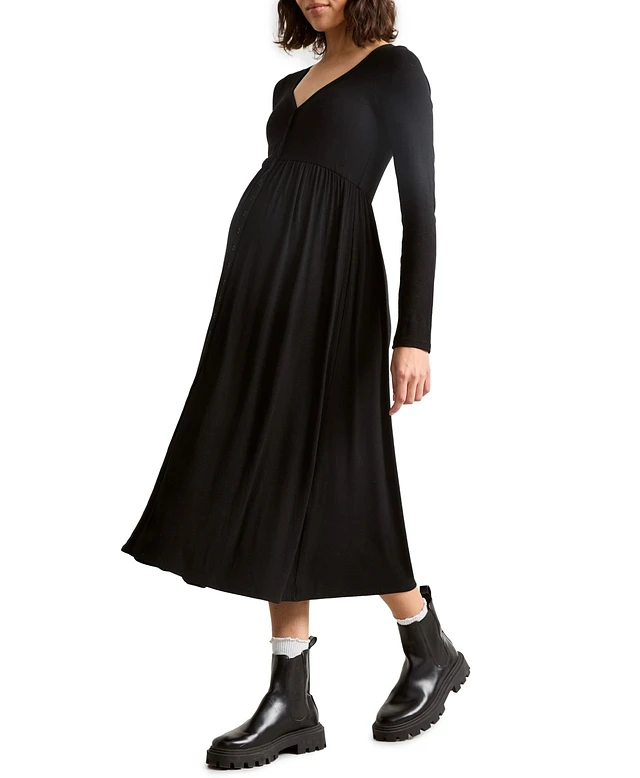 Eliza Dress Nursing Jumpsuit Breastfeeding Maternity Midi-Length