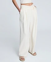 Kenneth Cole Women's Crisscross-Front Pleated Wide-Leg Pants