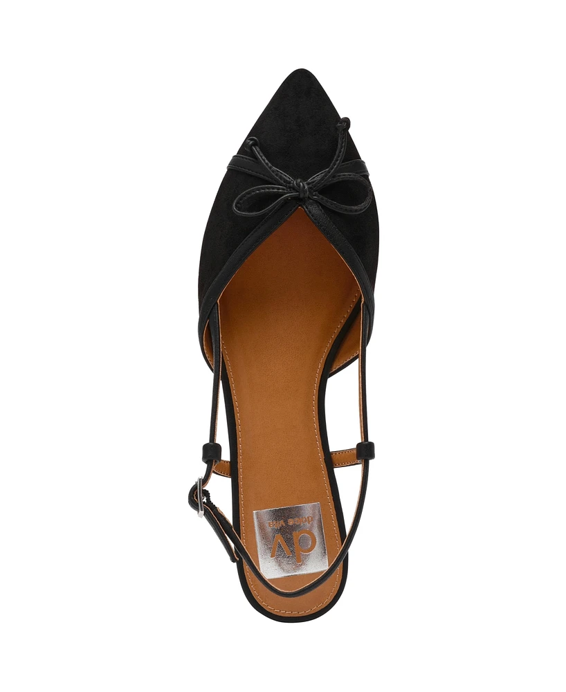 Dv Dolce Vita Women's Carsen Bow Pointed-Toe Slingback Flats