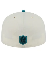 New Era Men's White/Teal Jacksonville Jaguars Main 59FIFTY Fitted Hat
