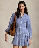 Polo Ralph Lauren Women's Striped Cotton Paneled Shirtdress