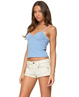Edikted Women's Cosette Pointelle Cupped Tank Top