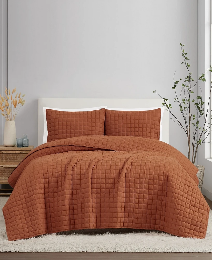 Brookyln Loom Flax Linen 3-Pc. Quilt Set