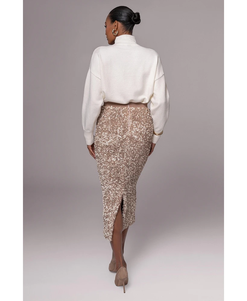 Jluxlabel Women's Sequin Midi Skirt