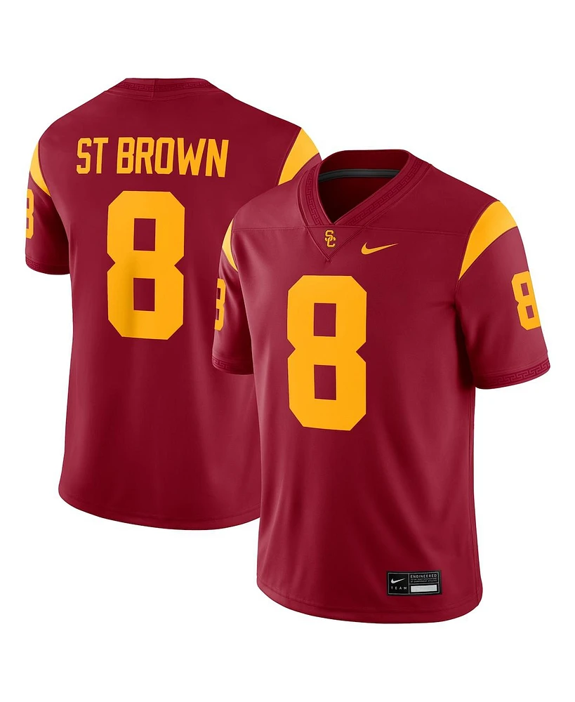 Nike Men's Amon-Ra St. Brown Cardinal Usc Trojans Player Game Jersey