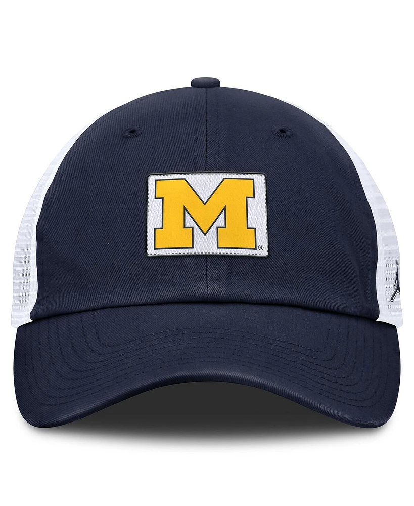 Jordan Men's Navy/White Michigan Wolverines Primetime Club Trucker Adjustable Hat