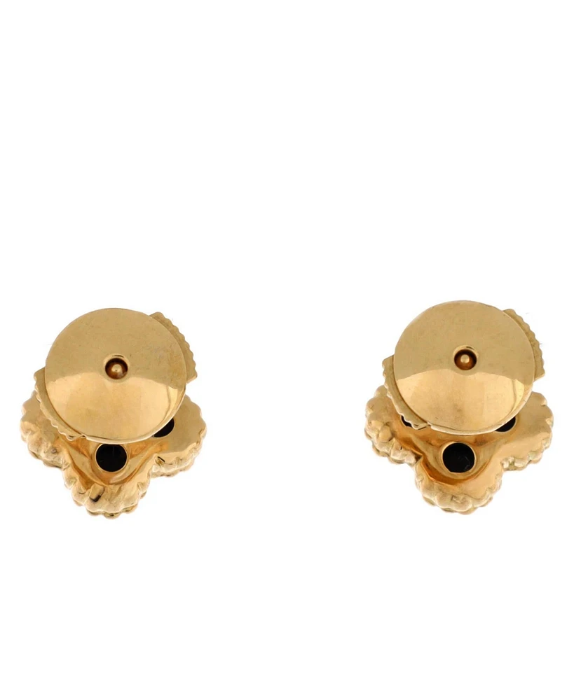 Pre-Owned Van Cleef & Arpels Sweet Alhambra Stud Earrings 18K Gold and Onyx