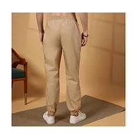Campus Sutra Men's Khaki Brown Parachute Utility Trousers