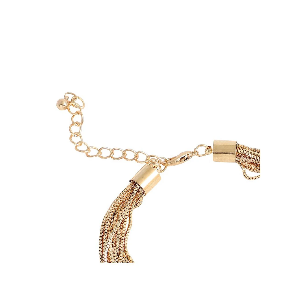Sohi Rhinestones Ballchain Necklace