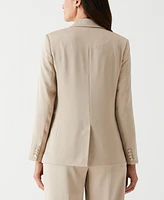 Ella Rafaella Petite Single Breasted Long Sleeve Blazer with Shine