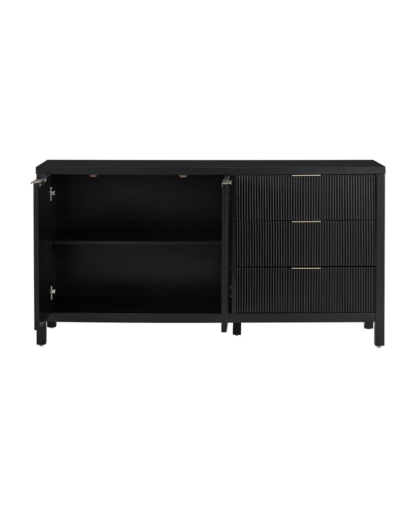Minimalist Wave Sideboard - Entryway/Living Room Storage
