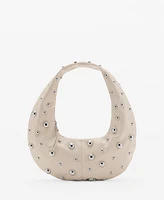 Mango Women's Studded Shoulder Bag