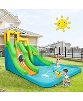 Inflatable Water Park Bounce House with Climbing Wall without Blower