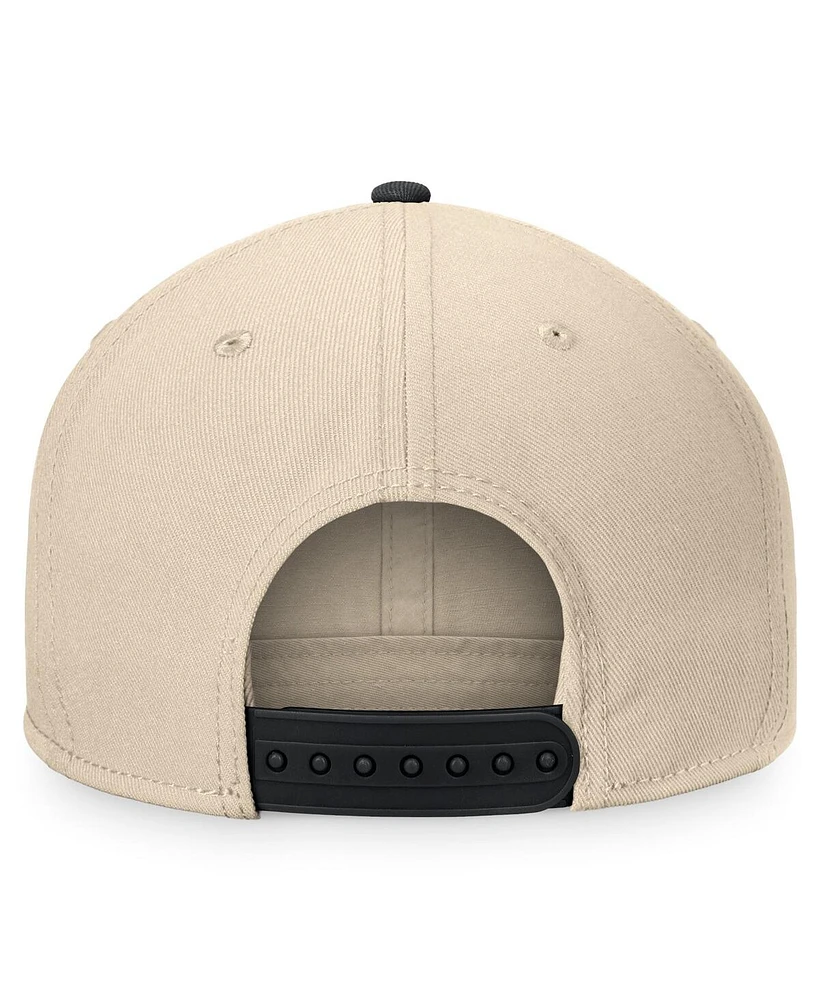 Fanatics Men's Cream/Black Detroit Red Wings Goalaso Snapback Hat