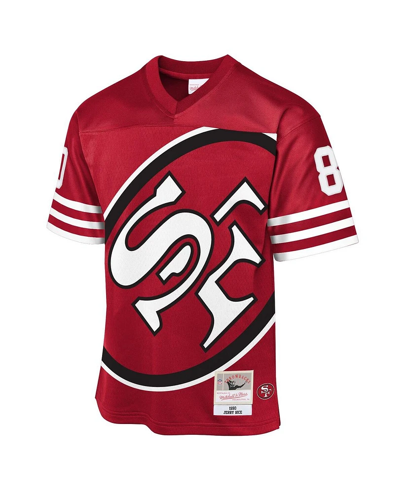 Mitchell & Ness Big Boys and Girls Jerry Rice Scarlet San Francisco 49ers 1990 Throwback Fashion Jersey