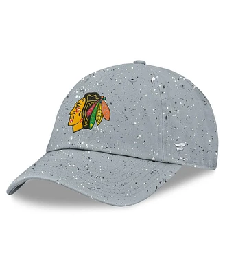 Fanatics Women's Gray Chicago Blackhawks Heritage Snow Day Speckle Adjustable Hat
