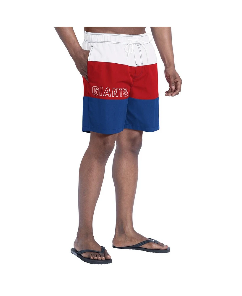 G-iii Sports by Carl Banks Men's Royal/Red New York Giants Sunrise Volley Swim Shorts