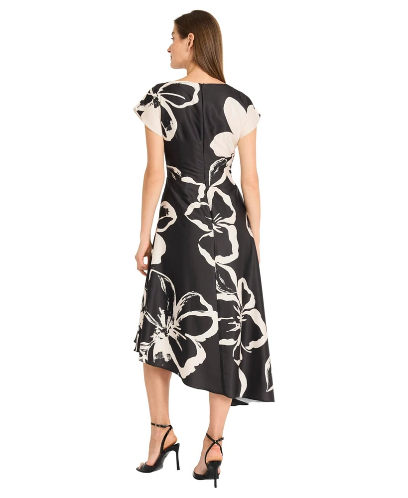 Maggy London Women's Short-Sleeve Fit & Flare Dress